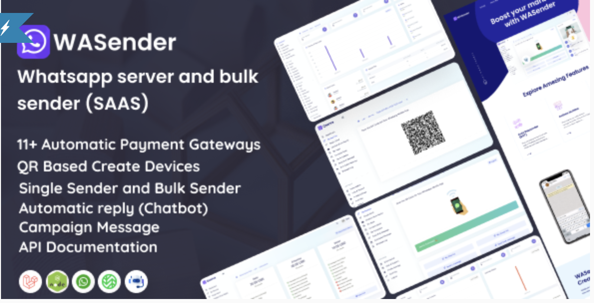 WASender - Whatsapp server and bulk sender (SAAS) - CodeMinta